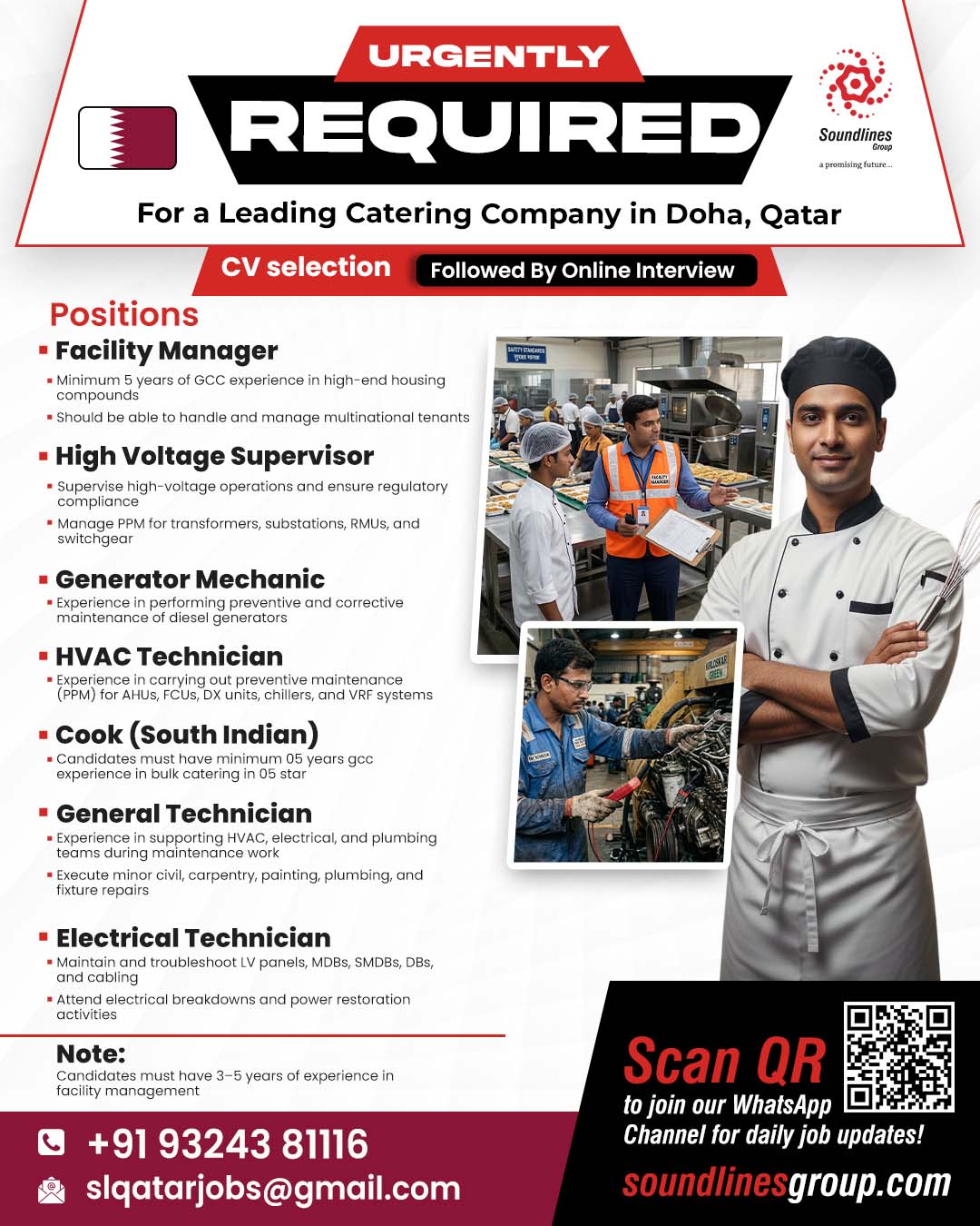 Urgent Requirement For Doha