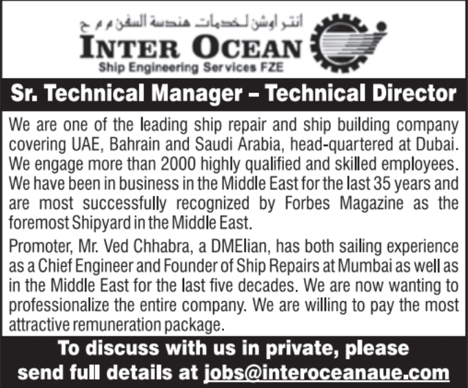 Urgent Requirement for Dubai, UAE, Bahrain, and Saudi Arabia
