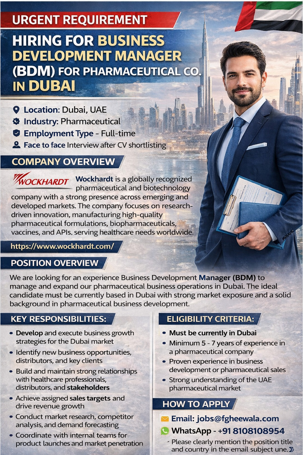 Urgent Requirement For Dubai