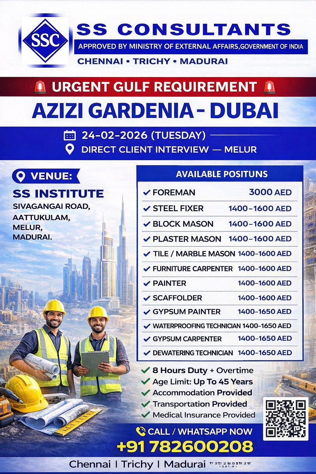 Urgent Requirement For Dubai
