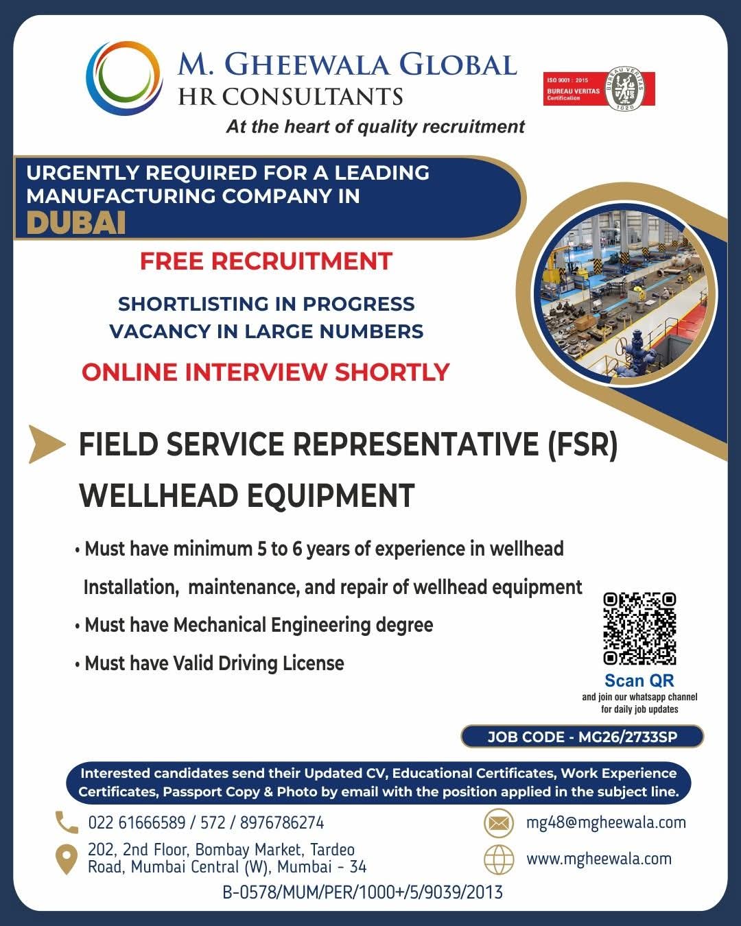 Urgent Requirement For Dubai