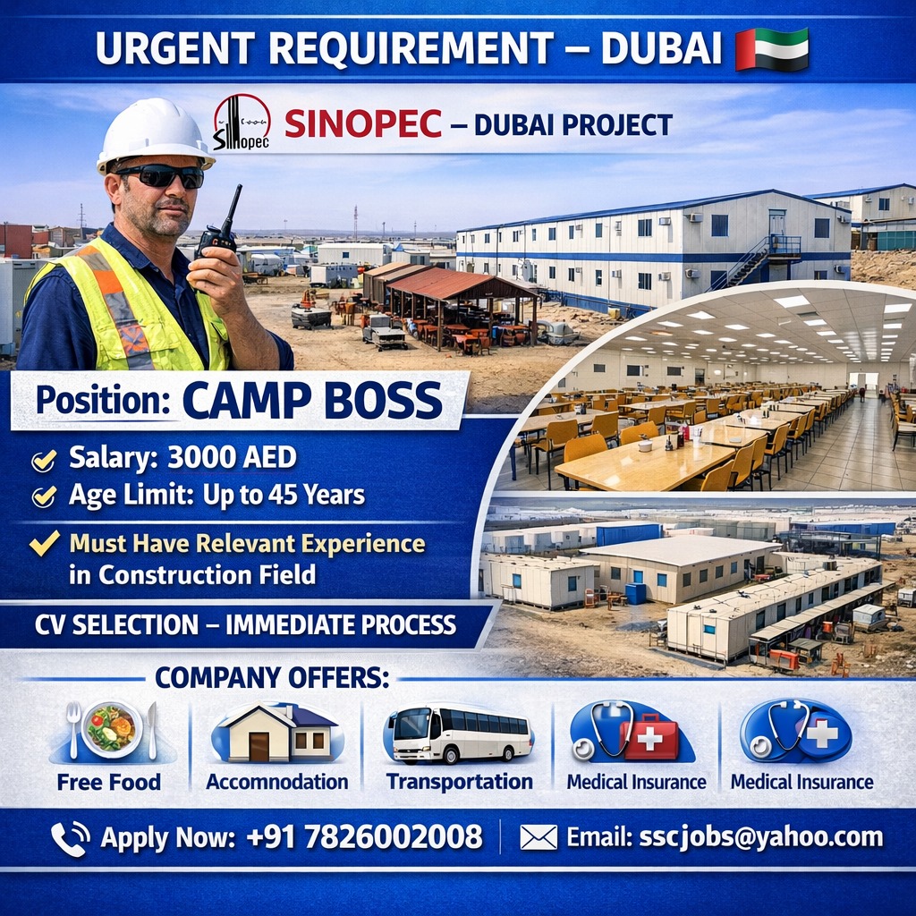 Urgent Requirement For Dubai