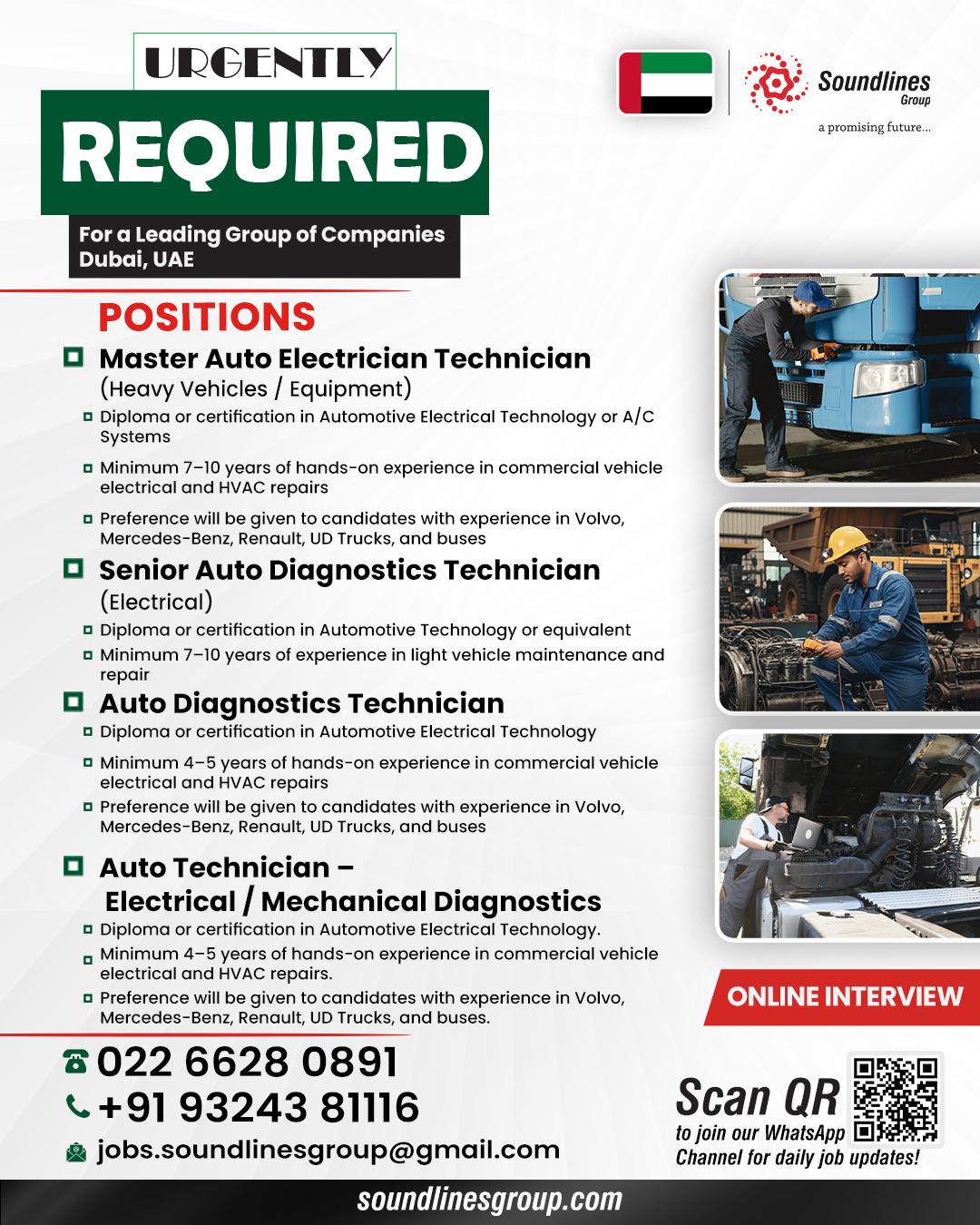 Urgent Requirement For Dubai