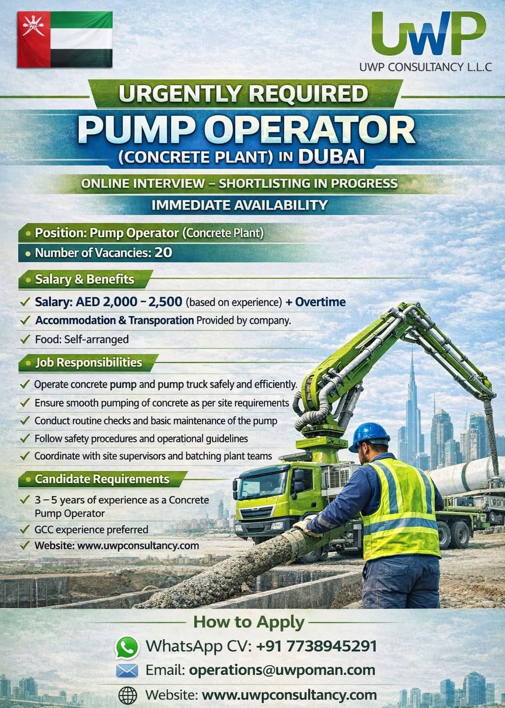 Urgent Requirement For Dubai