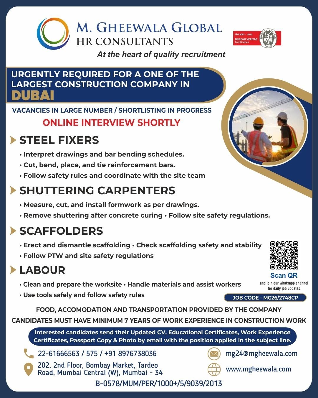 Urgent Requirement For Dubai