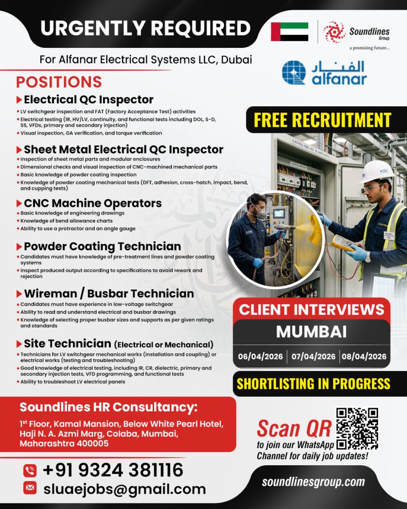 Urgent Requirement For Dubai
