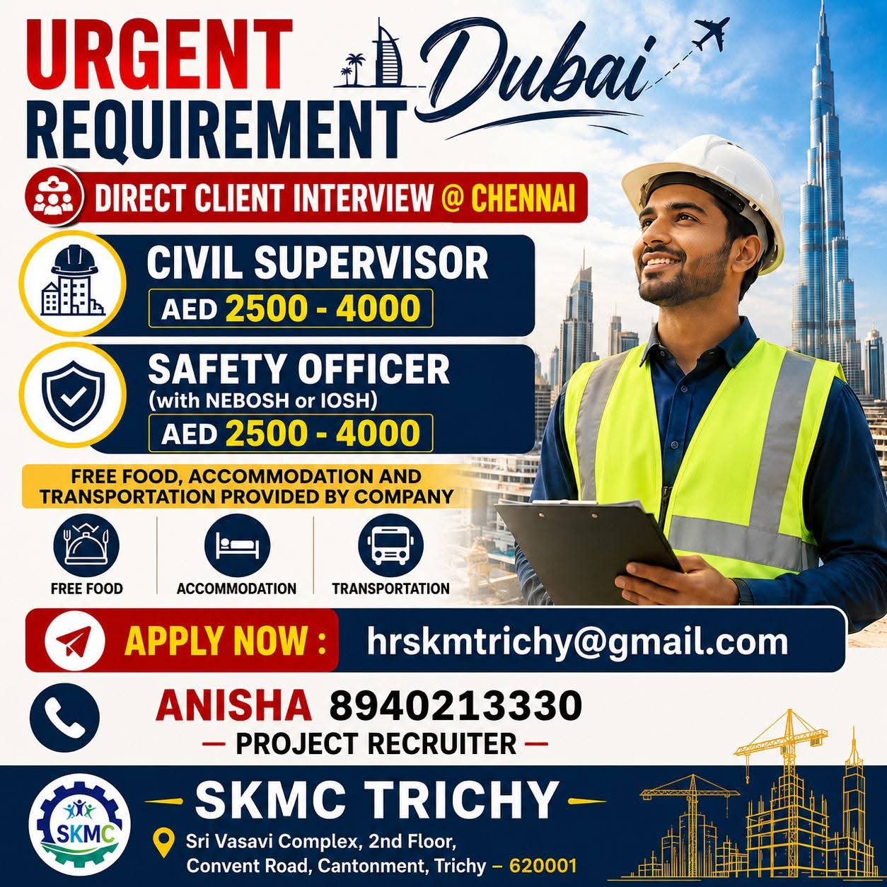 Urgent Requirement For Dubai