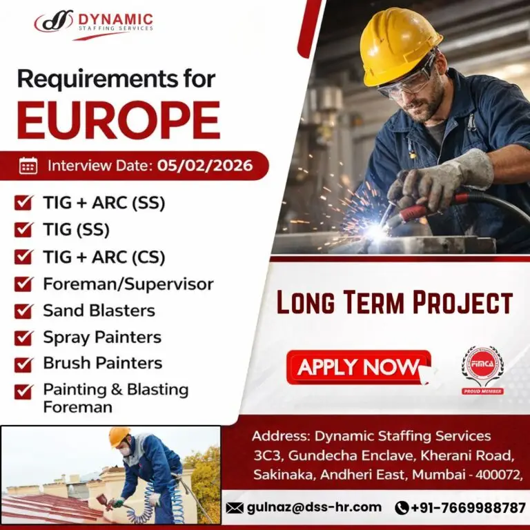 Urgent Requirement For Europe