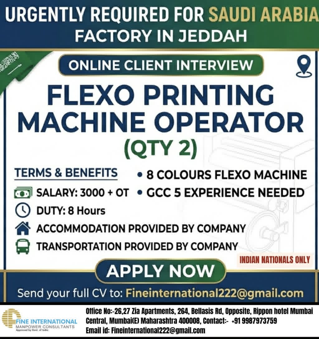 Urgent Requirement For Jeddah