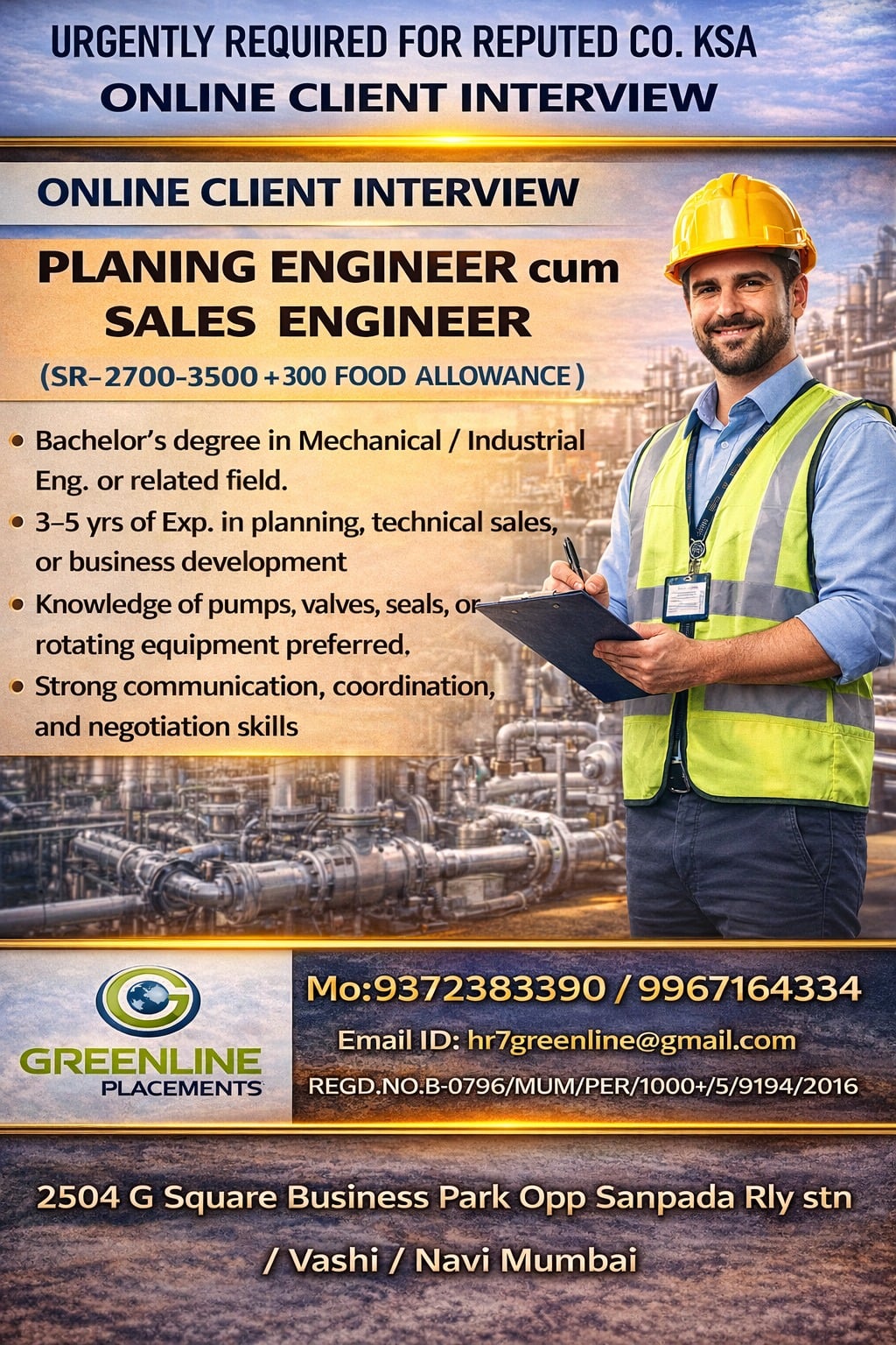 Urgent Requirement For KSA