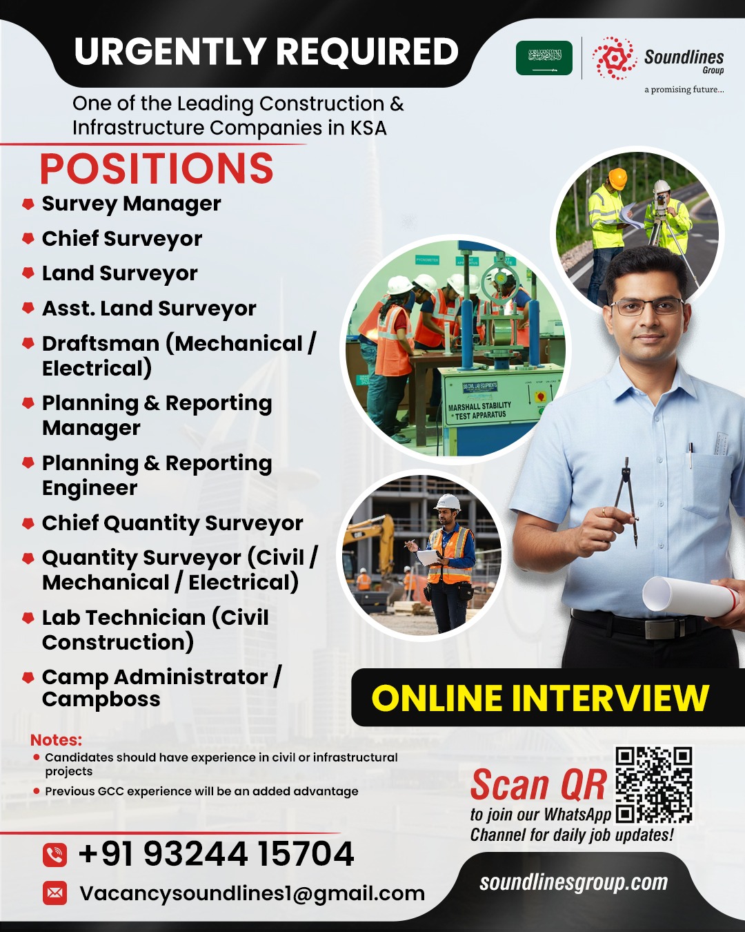 Urgent Requirement For KSA