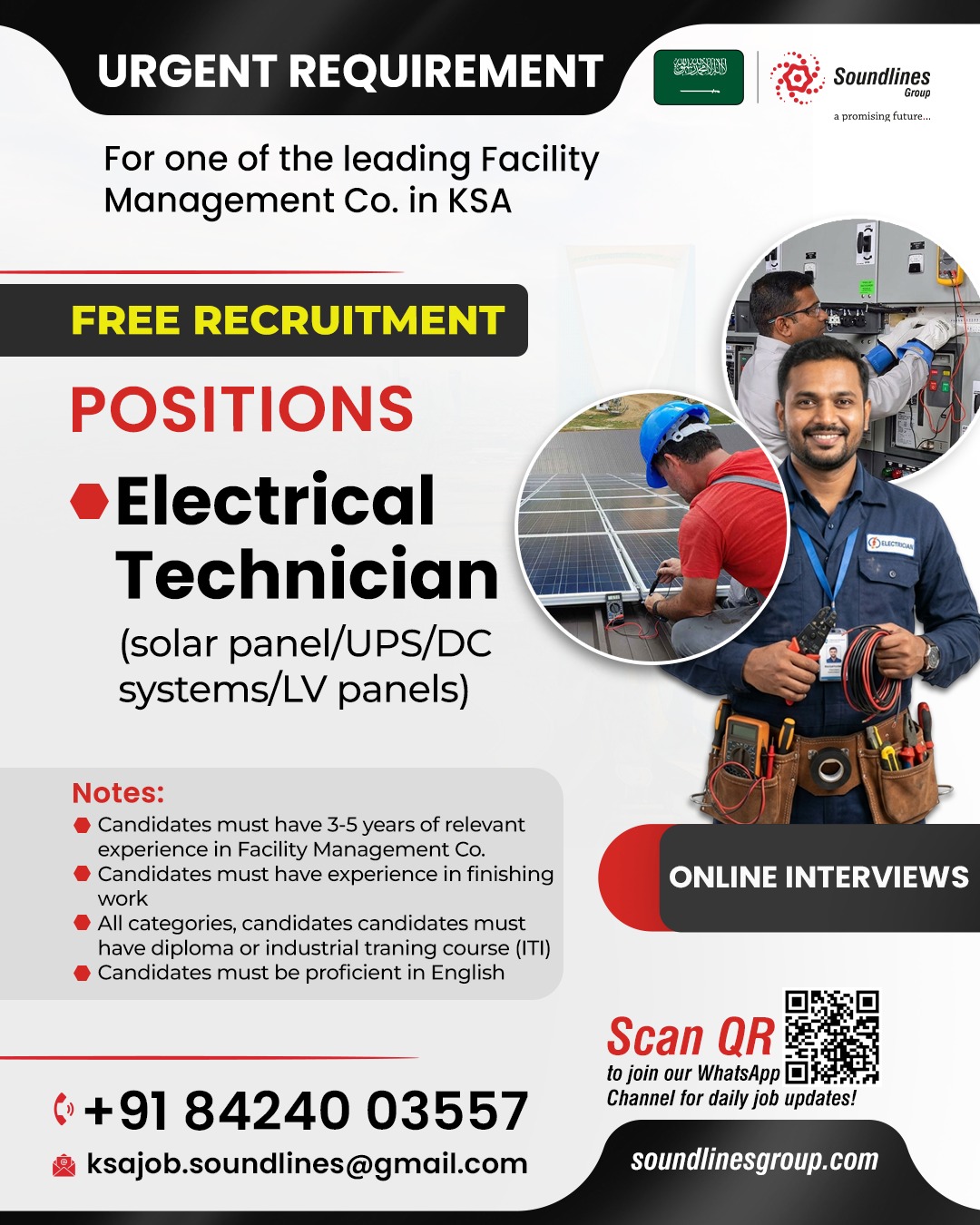 Urgent Requirement For KSA