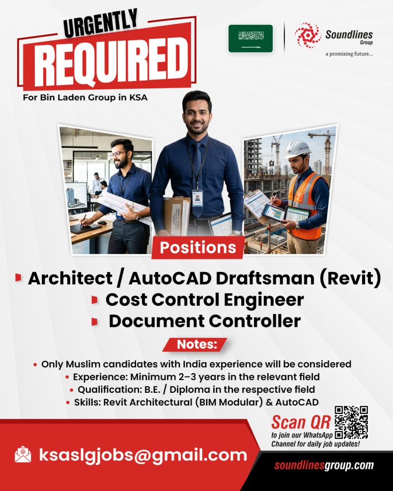 Urgent Requirement For KSA