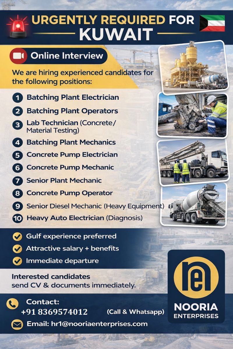 Urgent Requirement For Kuwait