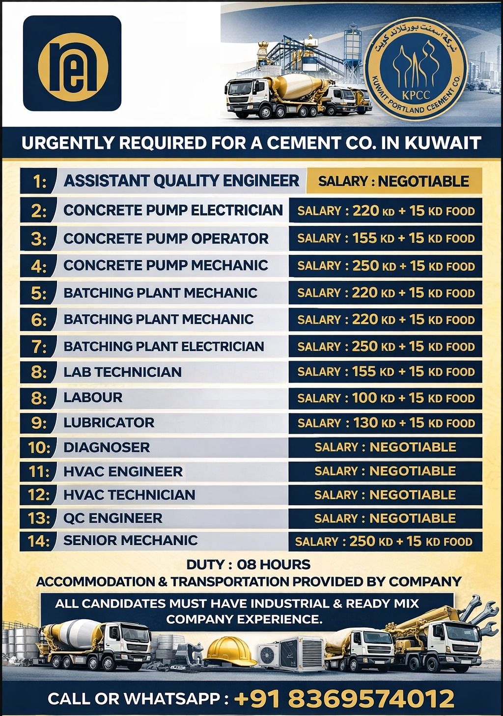 Urgent Requirement For Kuwait