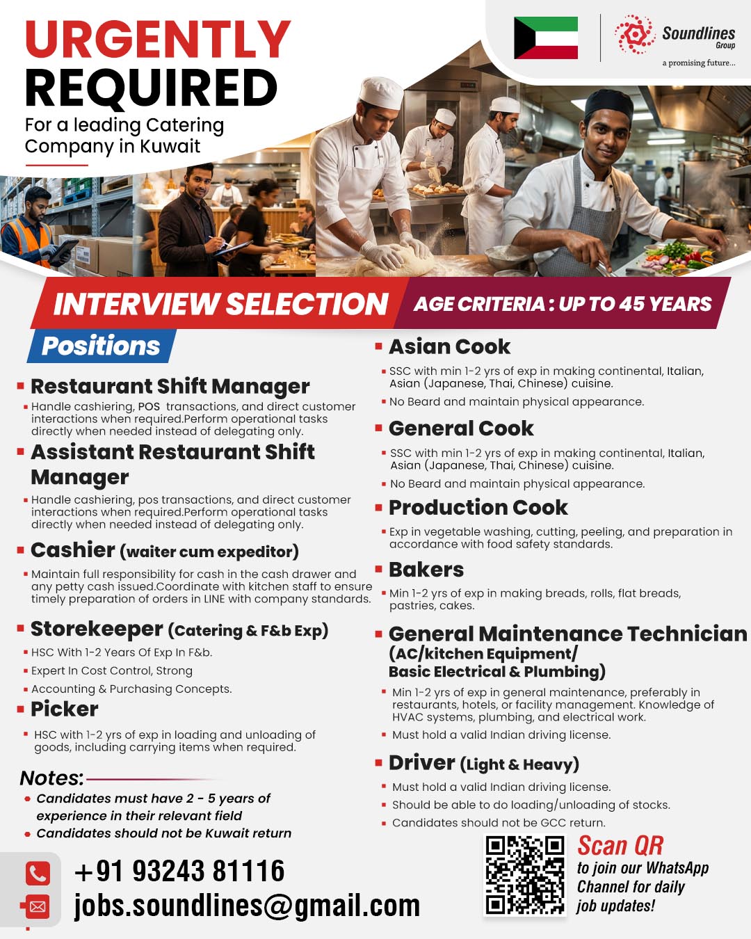 Urgent Requirement For Kuwait
