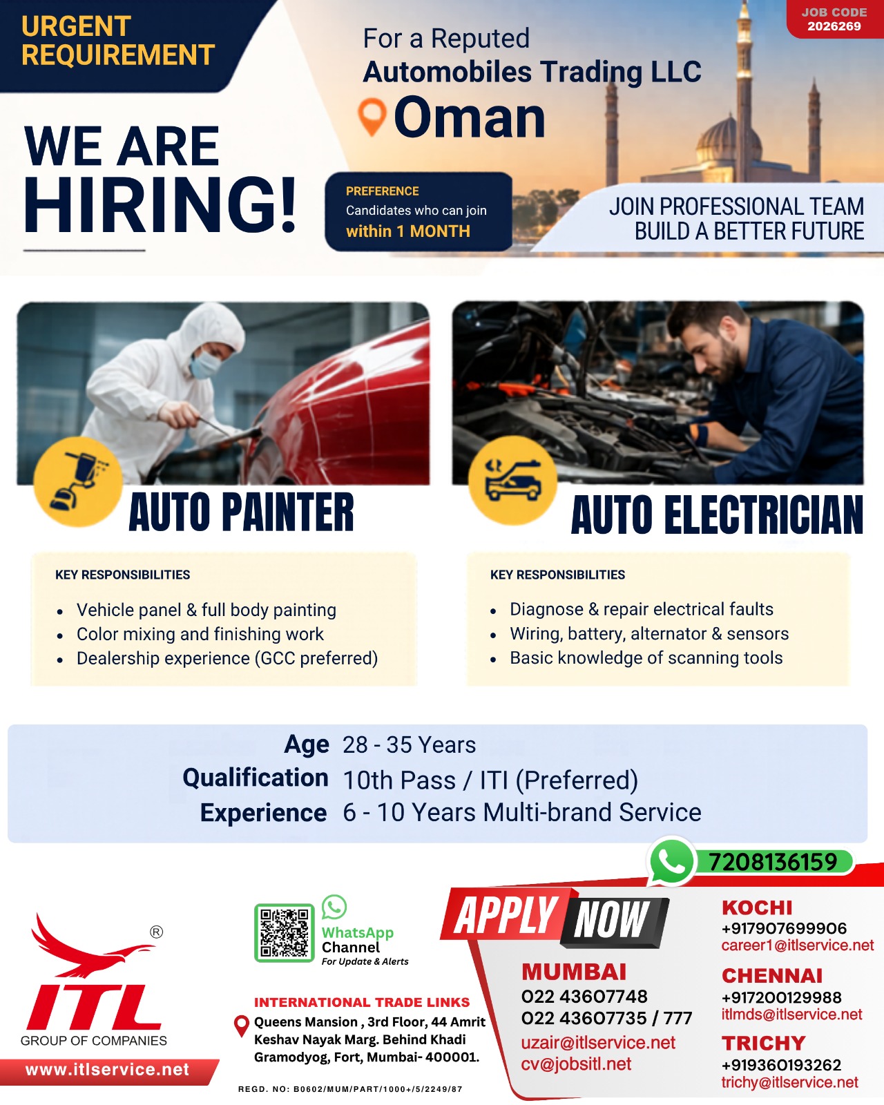 Urgent Requirement For Oman