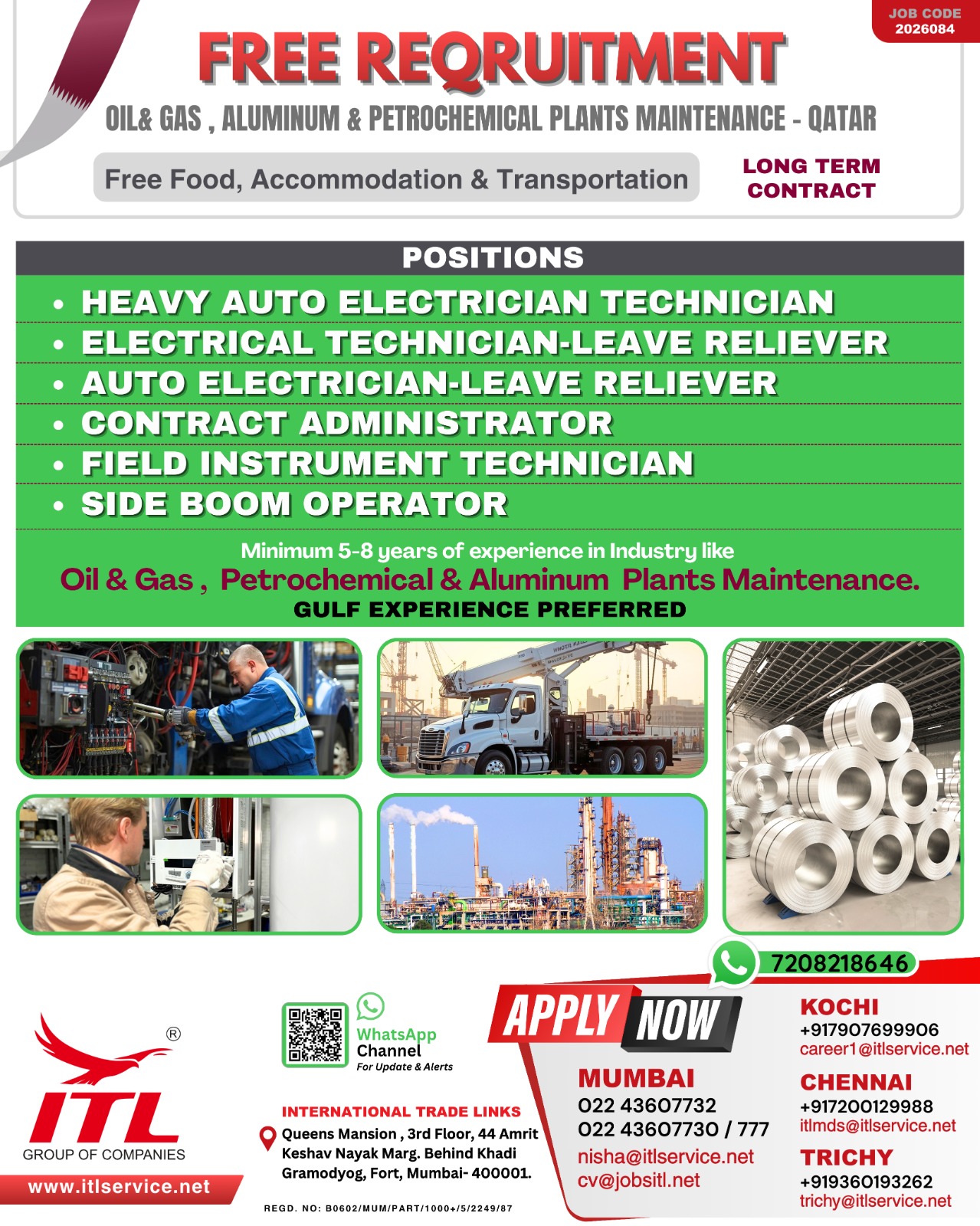 Urgent Requirement for Qatar