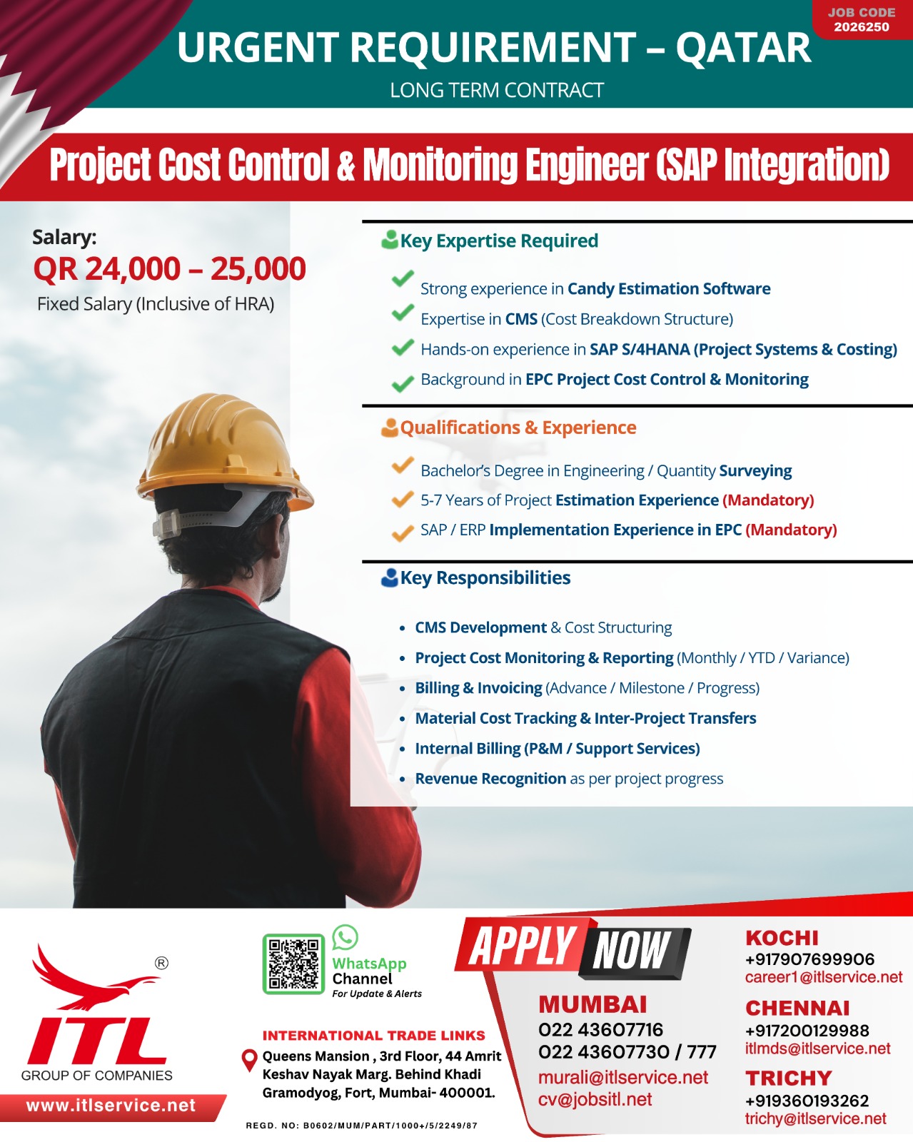 Urgent Requirement For Qatar