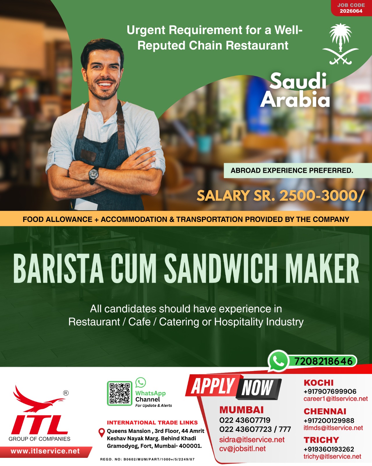 Urgent Requirement For Saudi Arabia