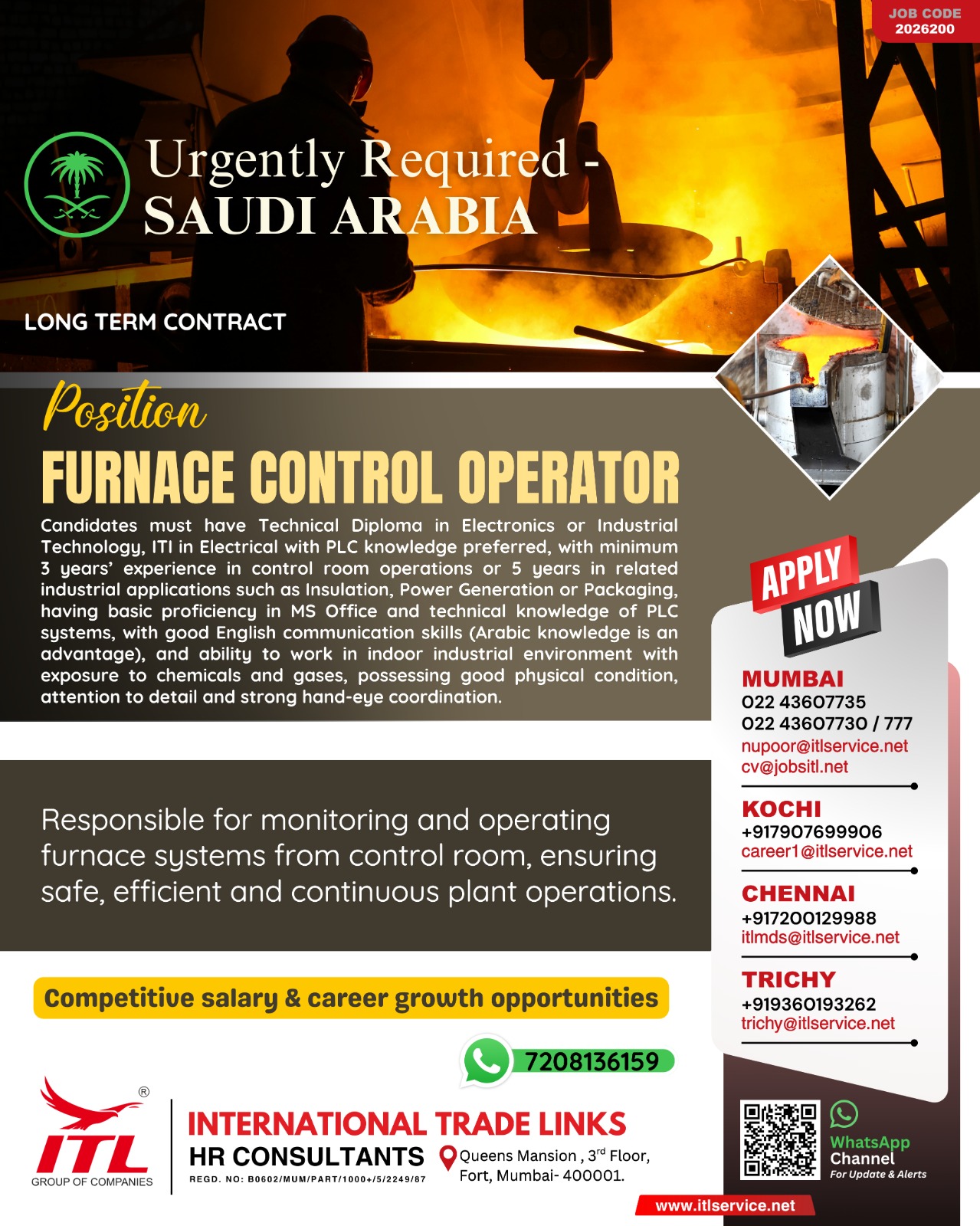 Urgent Requirement For Saudi Arabia