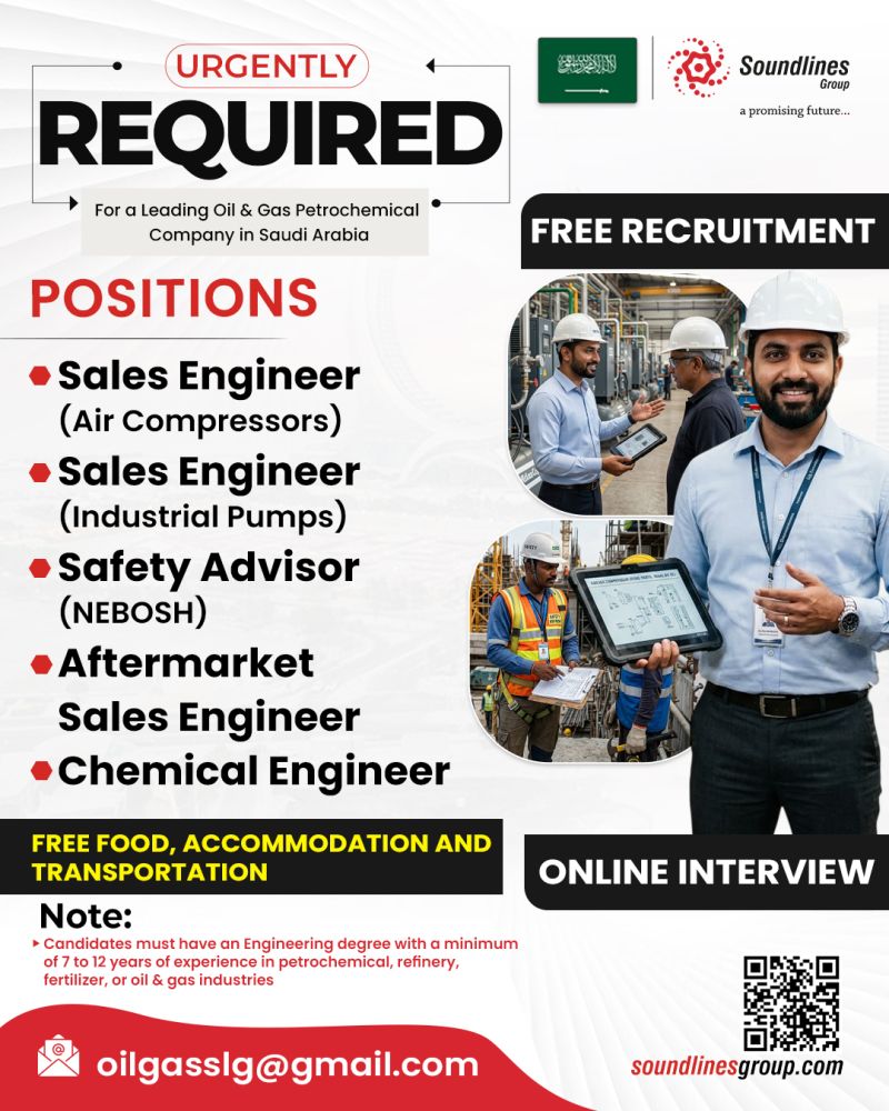 Urgent Requirement For Saudi Arabia