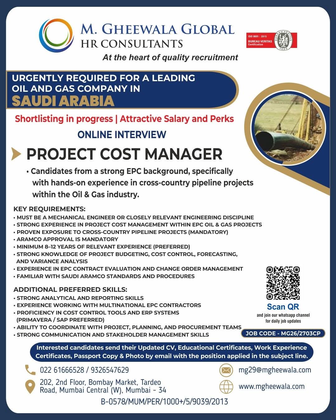 Urgent Requirement For Saudi Arabia