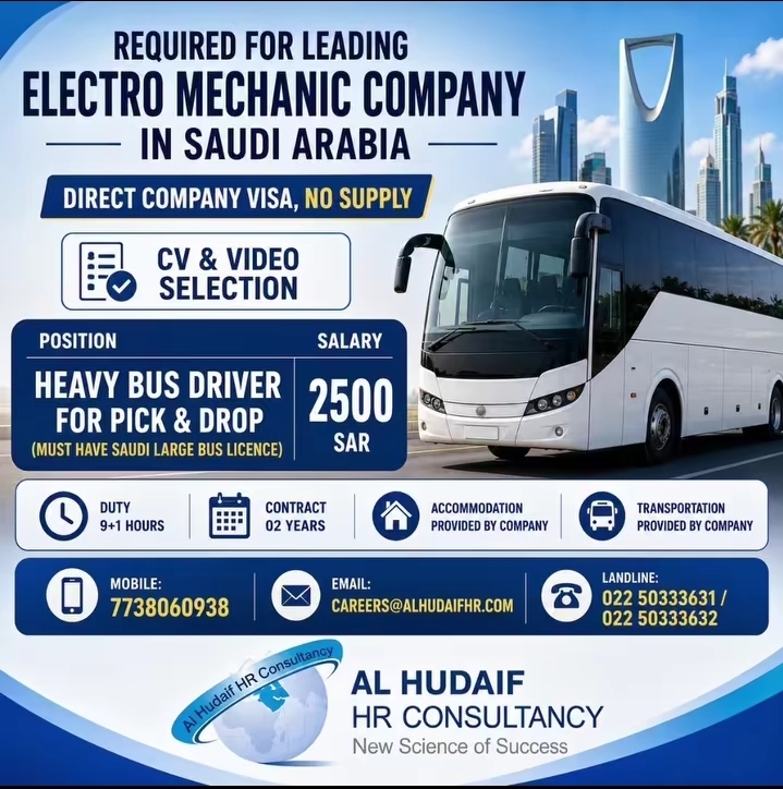 Urgent Requirement For Saudi Arabia