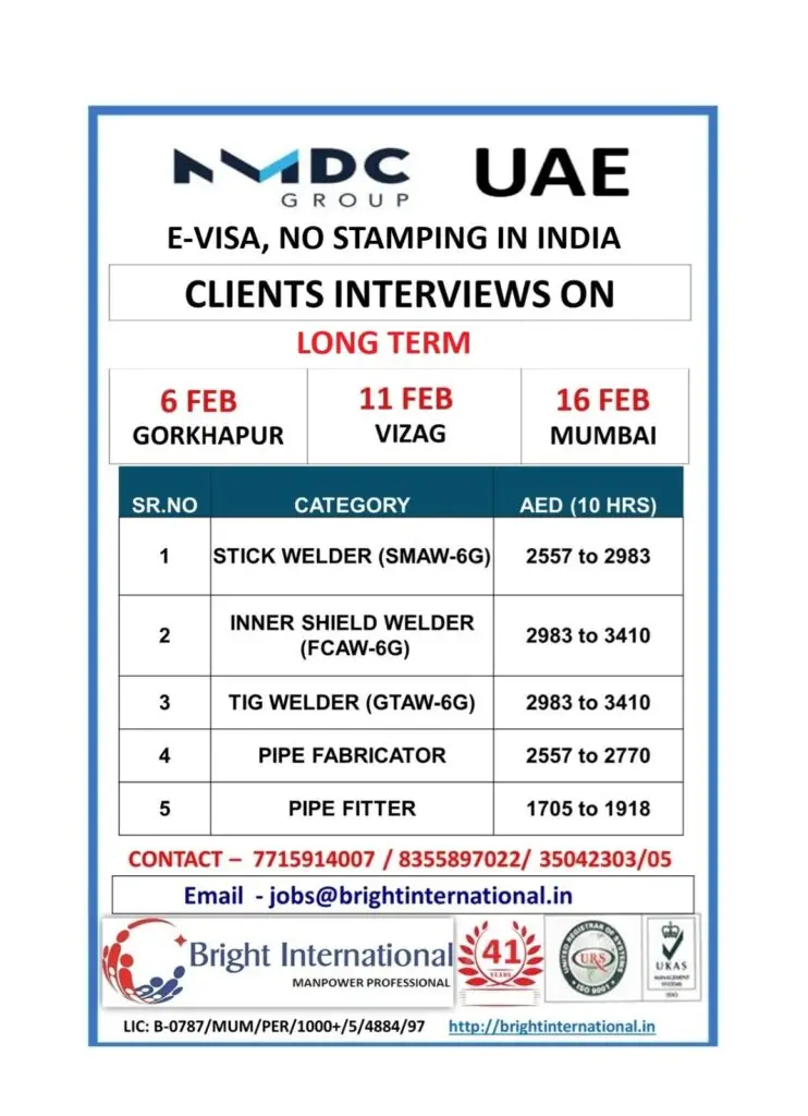 Urgent Requirement For UAE