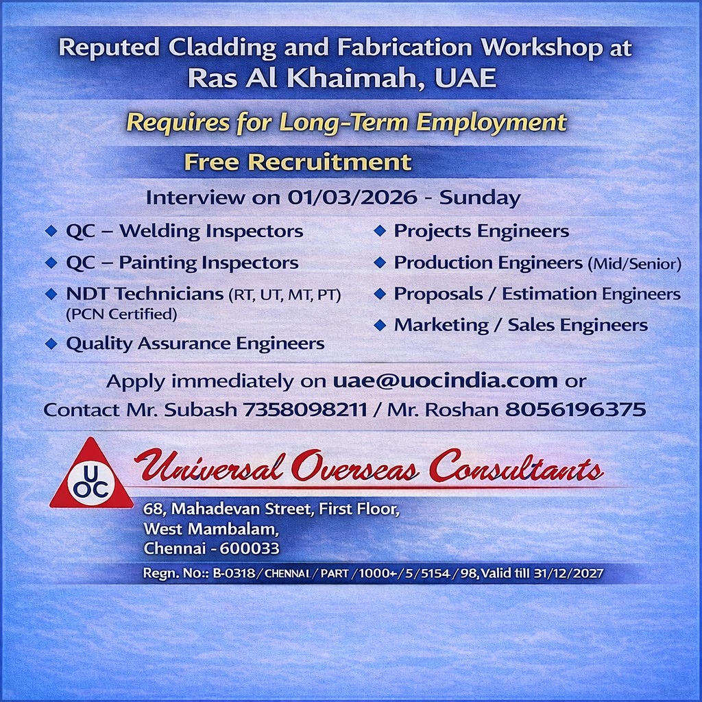 Urgent Requirement For UAE