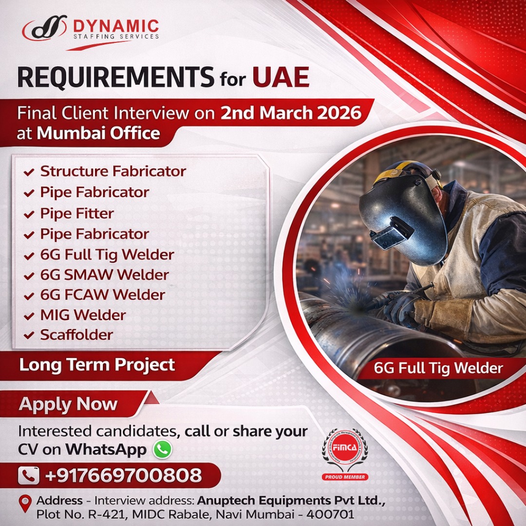 Urgent Requirement For UAE