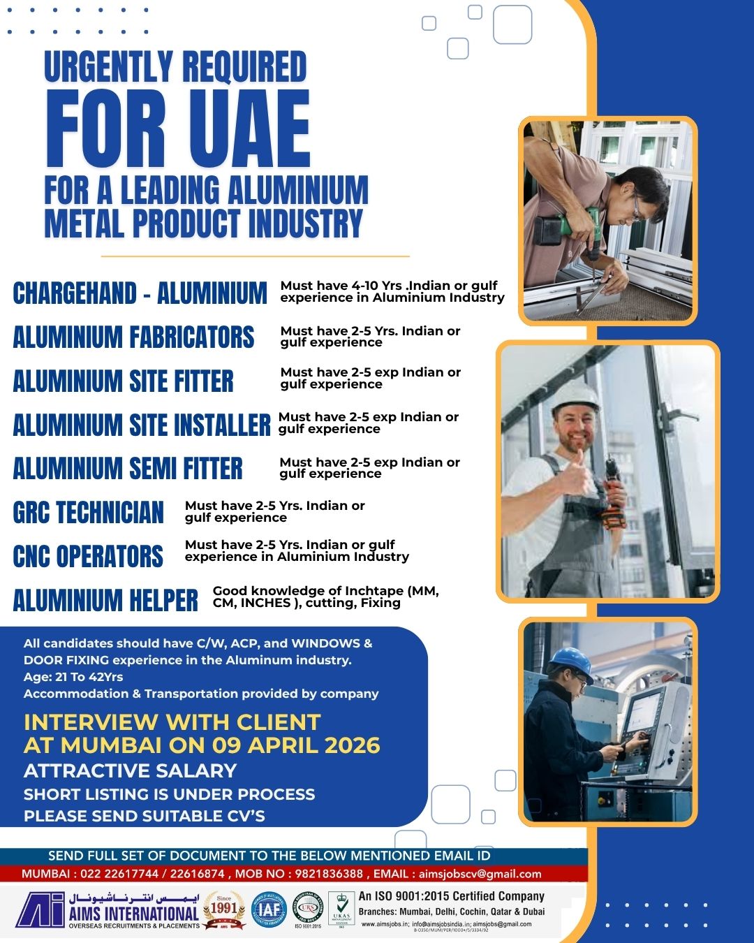 Urgent Requirement For UAE