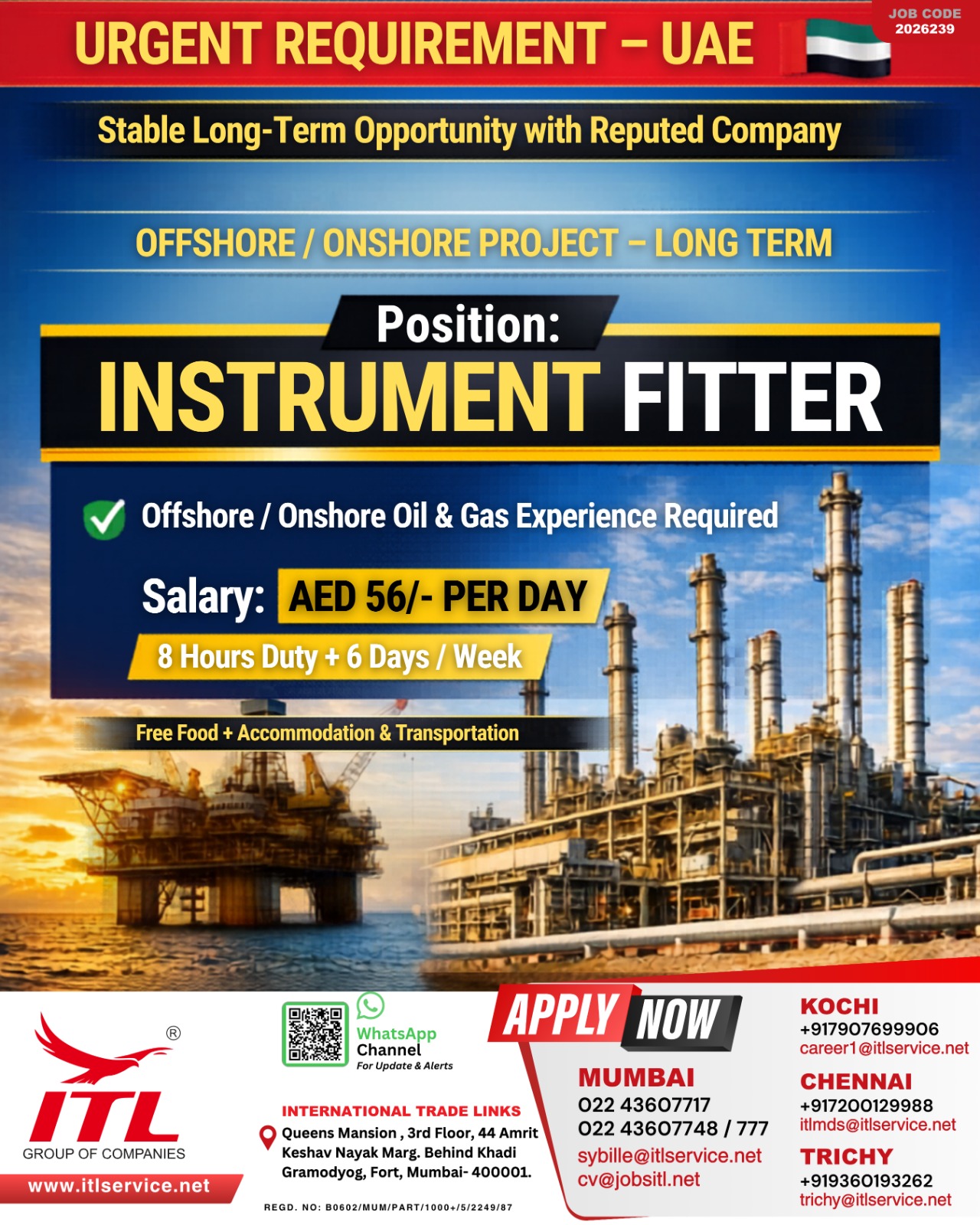 Urgent Requirement For UAE