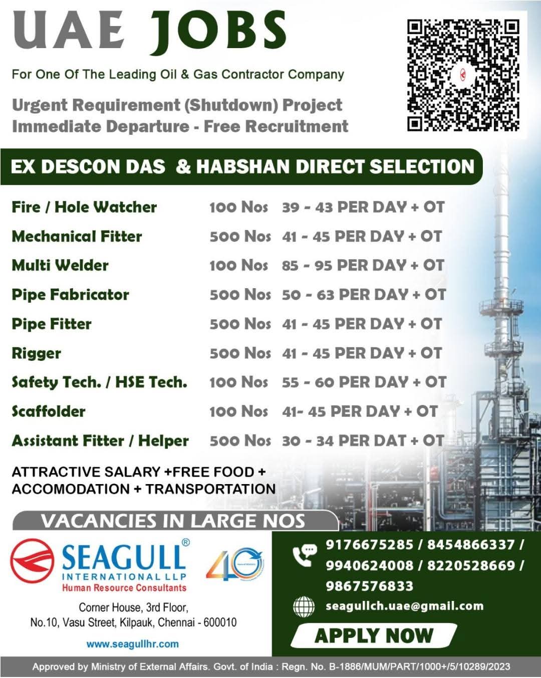 Urgent Requirement For UAE