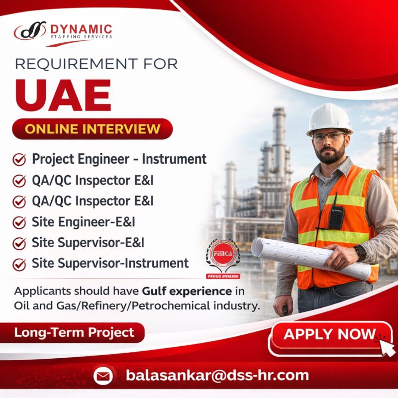 Urgent Requirement For UAE