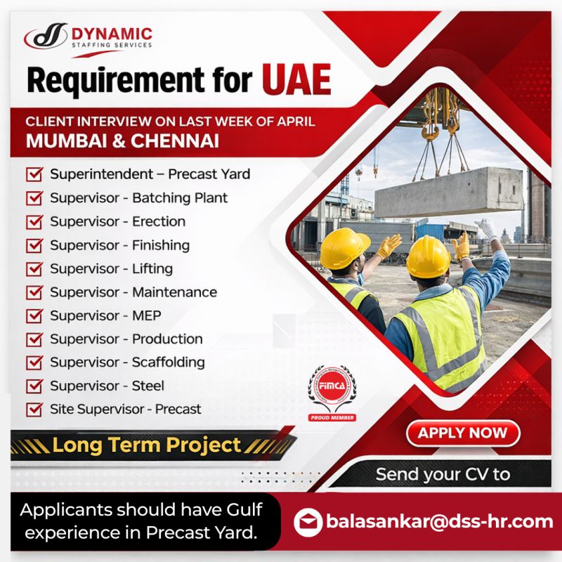 Urgent Requirement For UAE