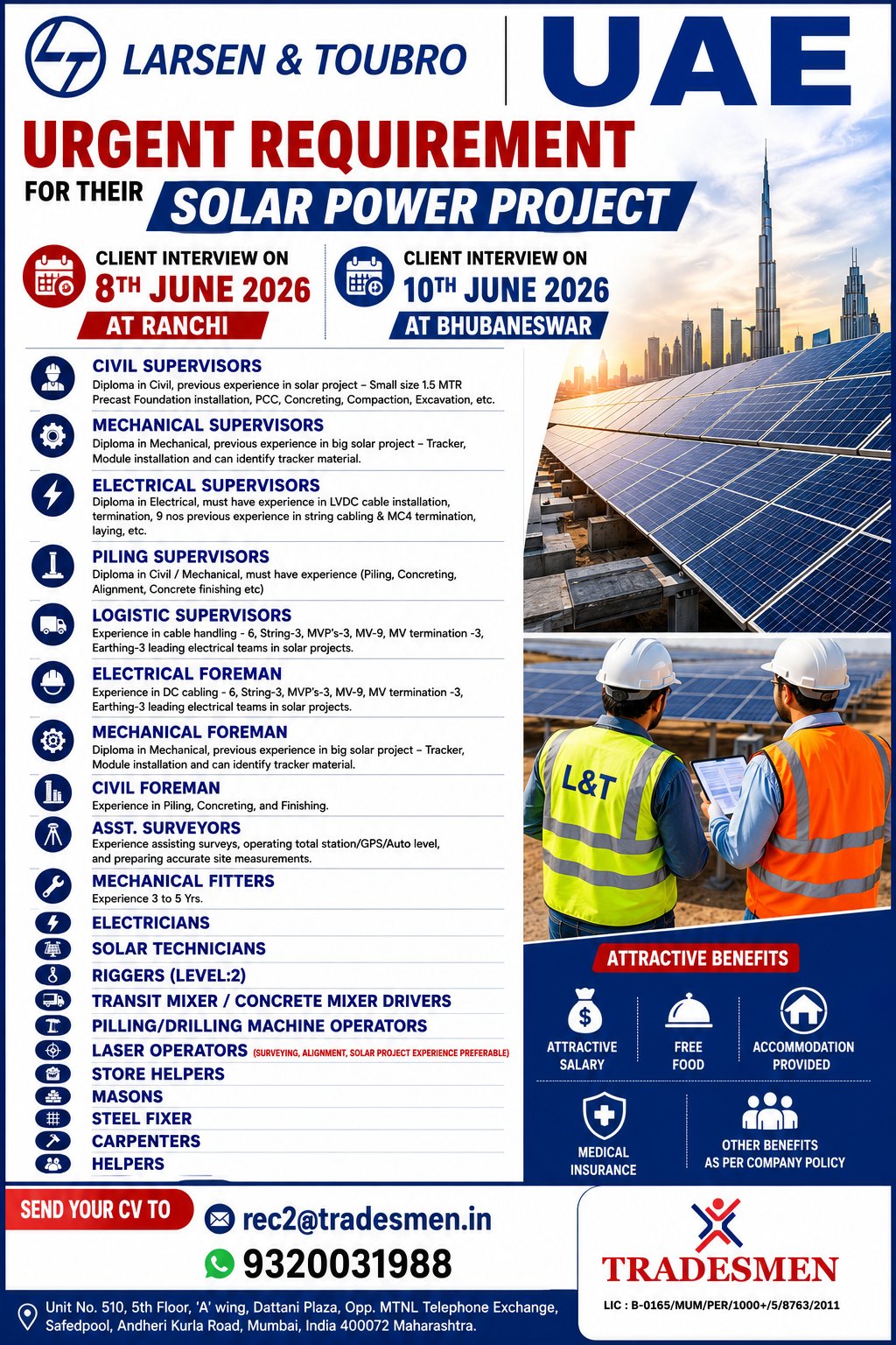 Urgent Requirement For UAE