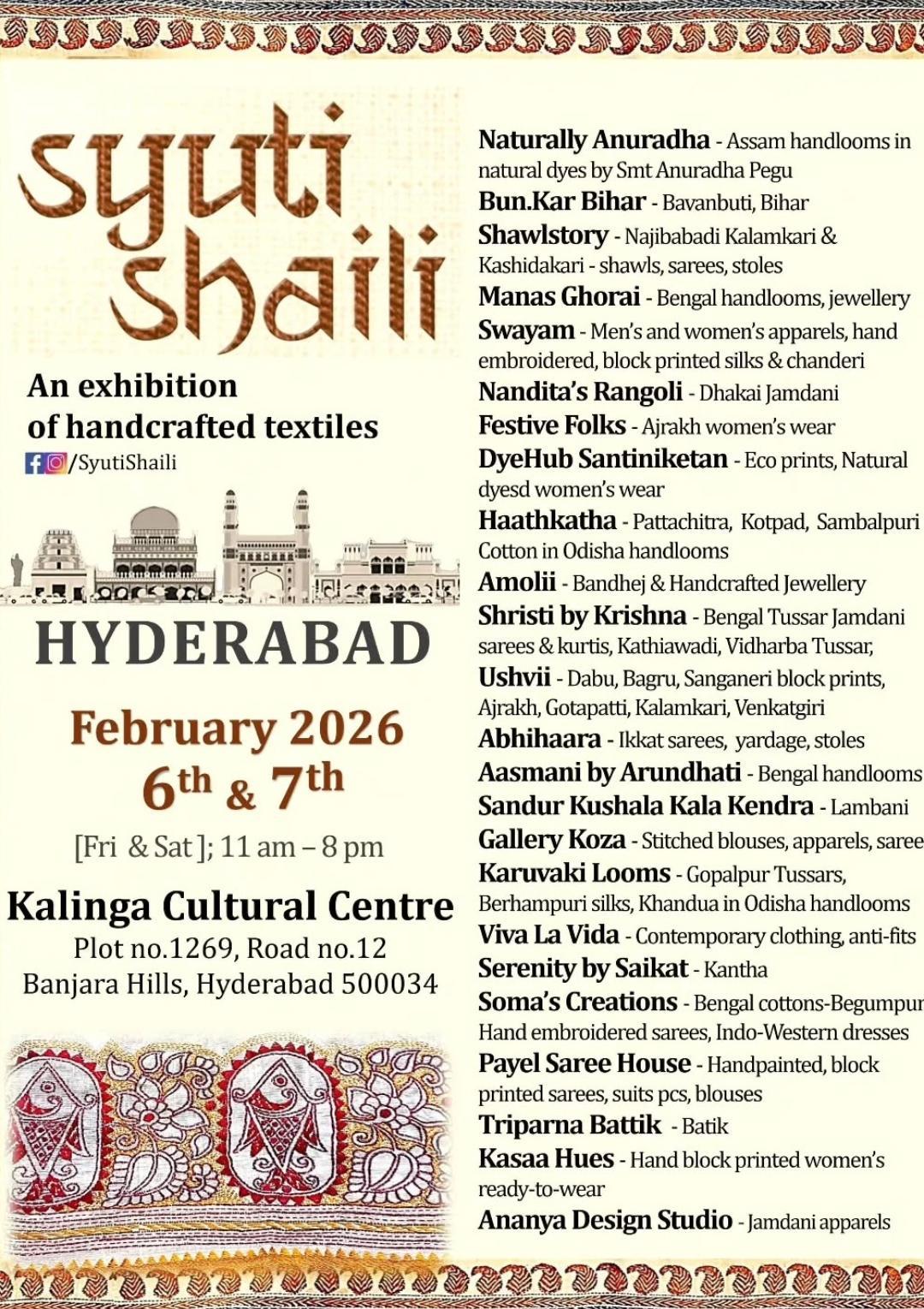 SYUTI SHAILI AN EXHIBITION OF HANDCRAFTED TEXTILE