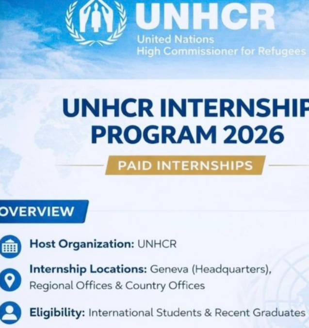 UNHCR Internship Program 2026 | Paid Internship | Global Opportunity