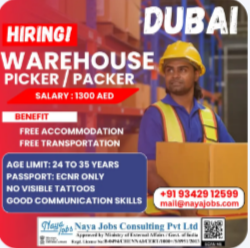 Urgent Hiring for Warehouse Helper job in DUBAI