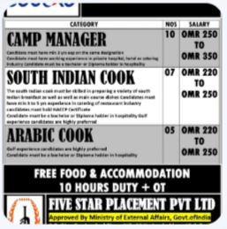 URGENT REQUIREMENT FOR OMAN