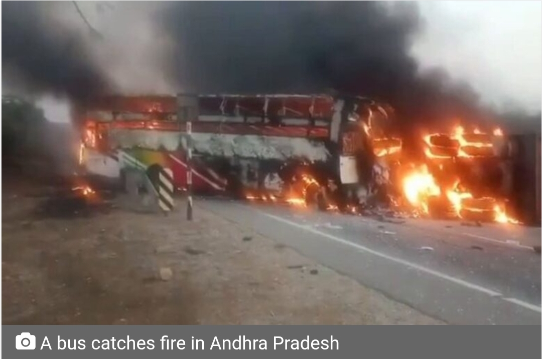 14 killed in bus fire accident in Andhra Pradesh: Police