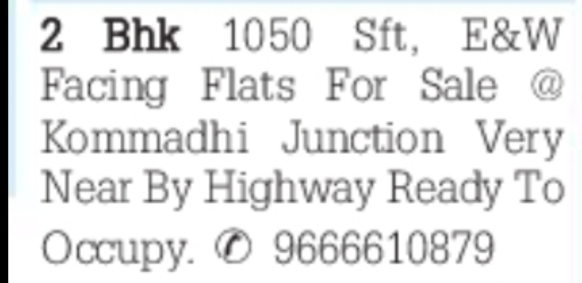 2 BHK Ready-to-Occupy Flat for Sale