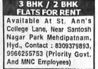 🏠 3 BHK / 2 BHK Flats for Rent – Prime Location