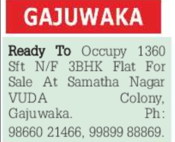 3BHK Flat for Sale (Ready to Occupy – 1360 Sft)
