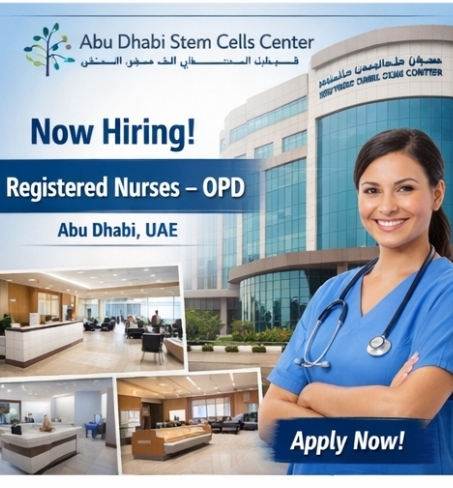 Abu Dhabi Stem Cells Center – Registered Nurses (OPD)