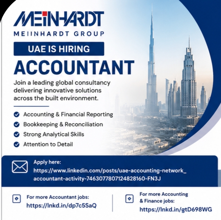 Accountant Job Opening – Meinhardt Group UAE
