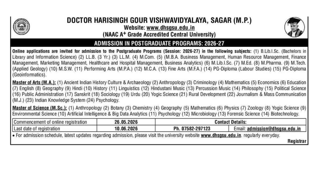 ADMISSION NOTICE 2026–27