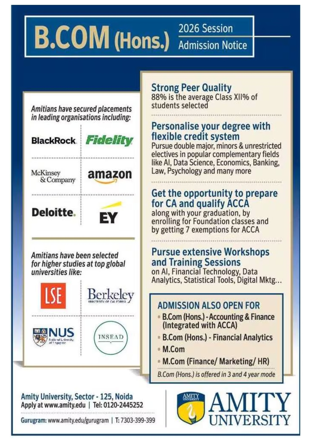 Admission Open – B.Com (Hons.) 2026 Session