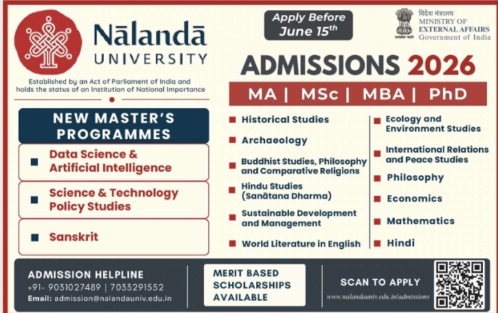 🎓 Admissions Open 2026 at Nalanda University